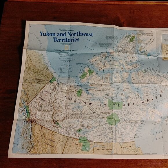 National Geographic The Making of Canada THE NORTH MAP Full Colour Sept 1997 - Picture 4 of 5